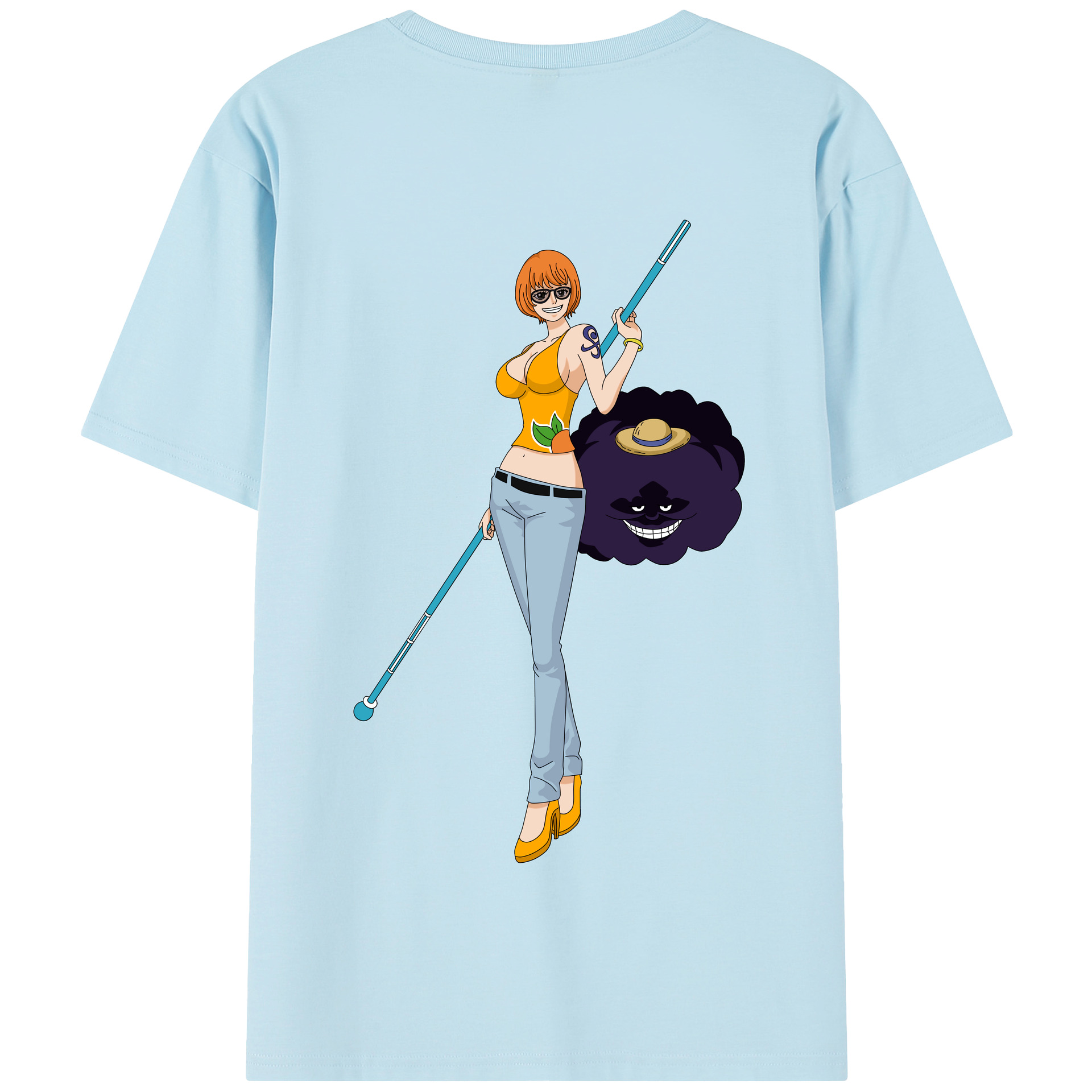 ワンピース ナミ ONE PIECE Nami 綿100％半袖Tシャツ（背面プリント）